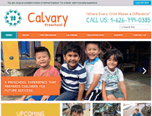 Tablet Screenshot of calvarypreschool.com
